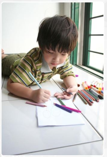 A Child Writing 